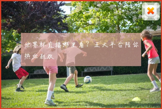 世界杯直播哪里看？五大平台陪你热血狂欢